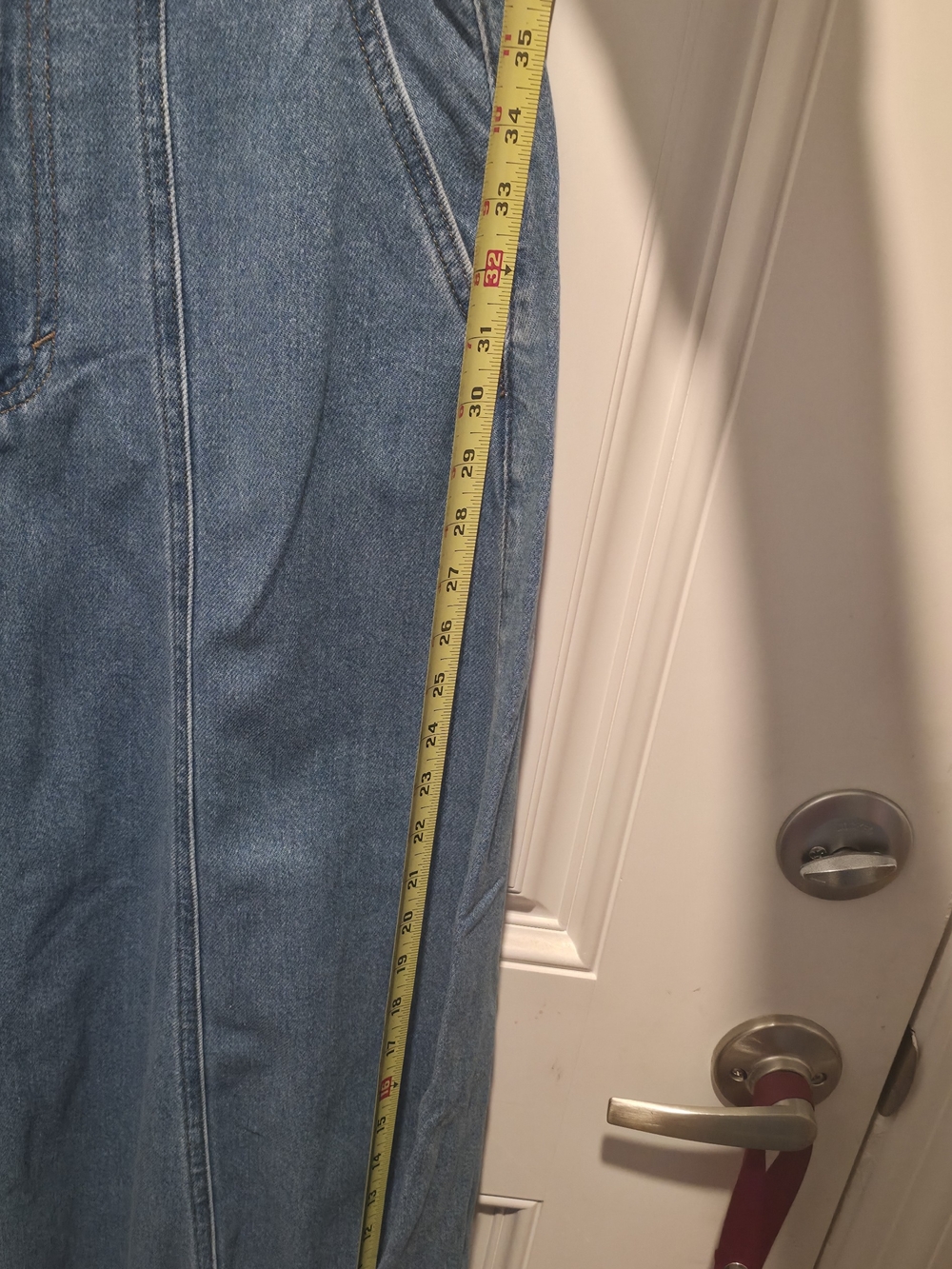 NWOT Universal Thread Light Blue Denim Maxi Skirt with Button Front - Picture 4 of 5